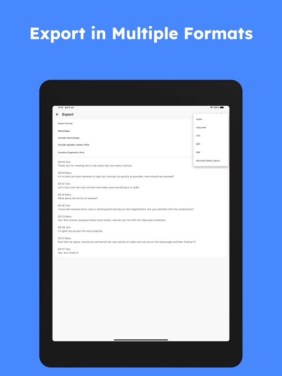 SoundType AI - Voice To Text iPad screenshot 7 - Productivity app