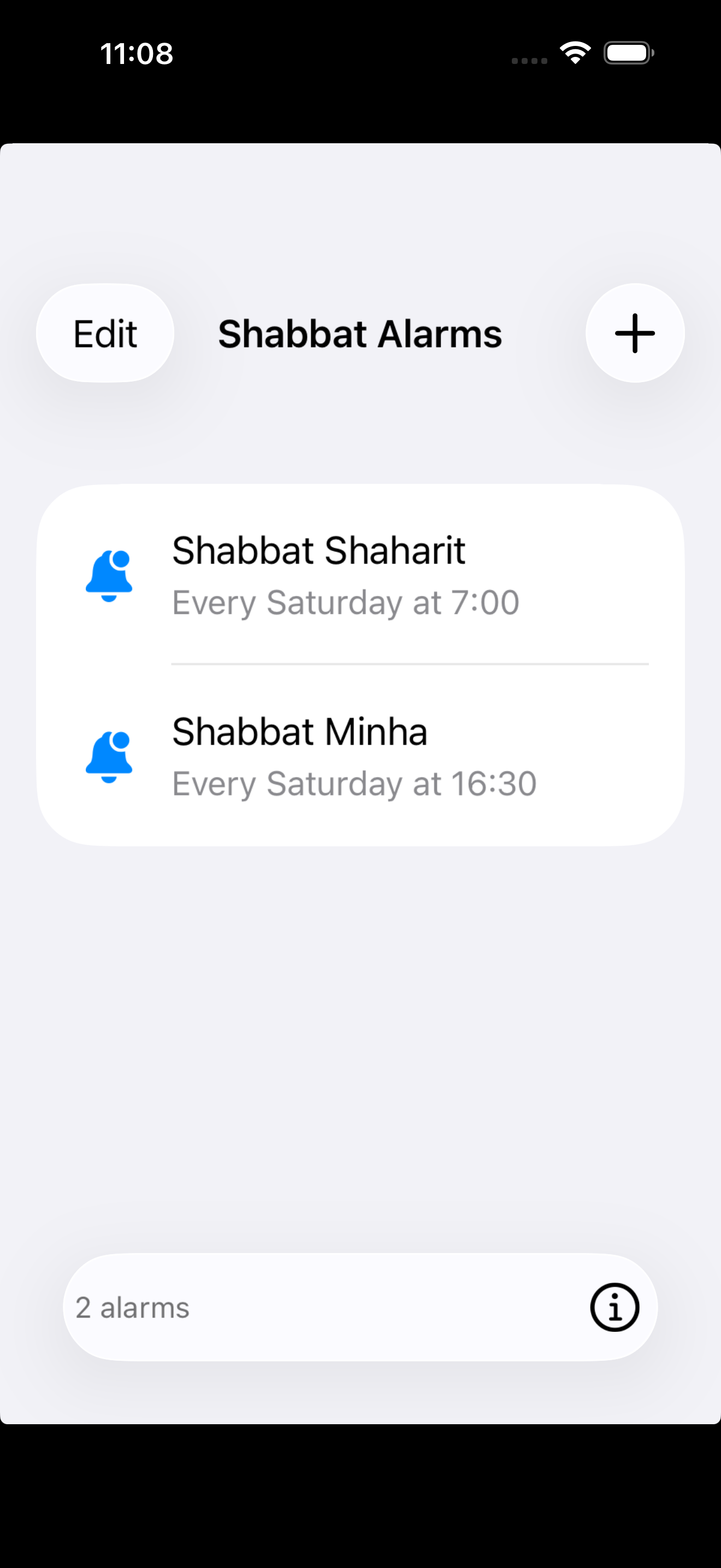 Shabbat Alarms 4