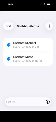 Shabbat Alarms 4 screenshot 1