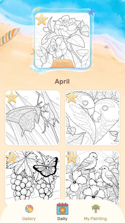 Beach Color Paint By Number screenshot-6