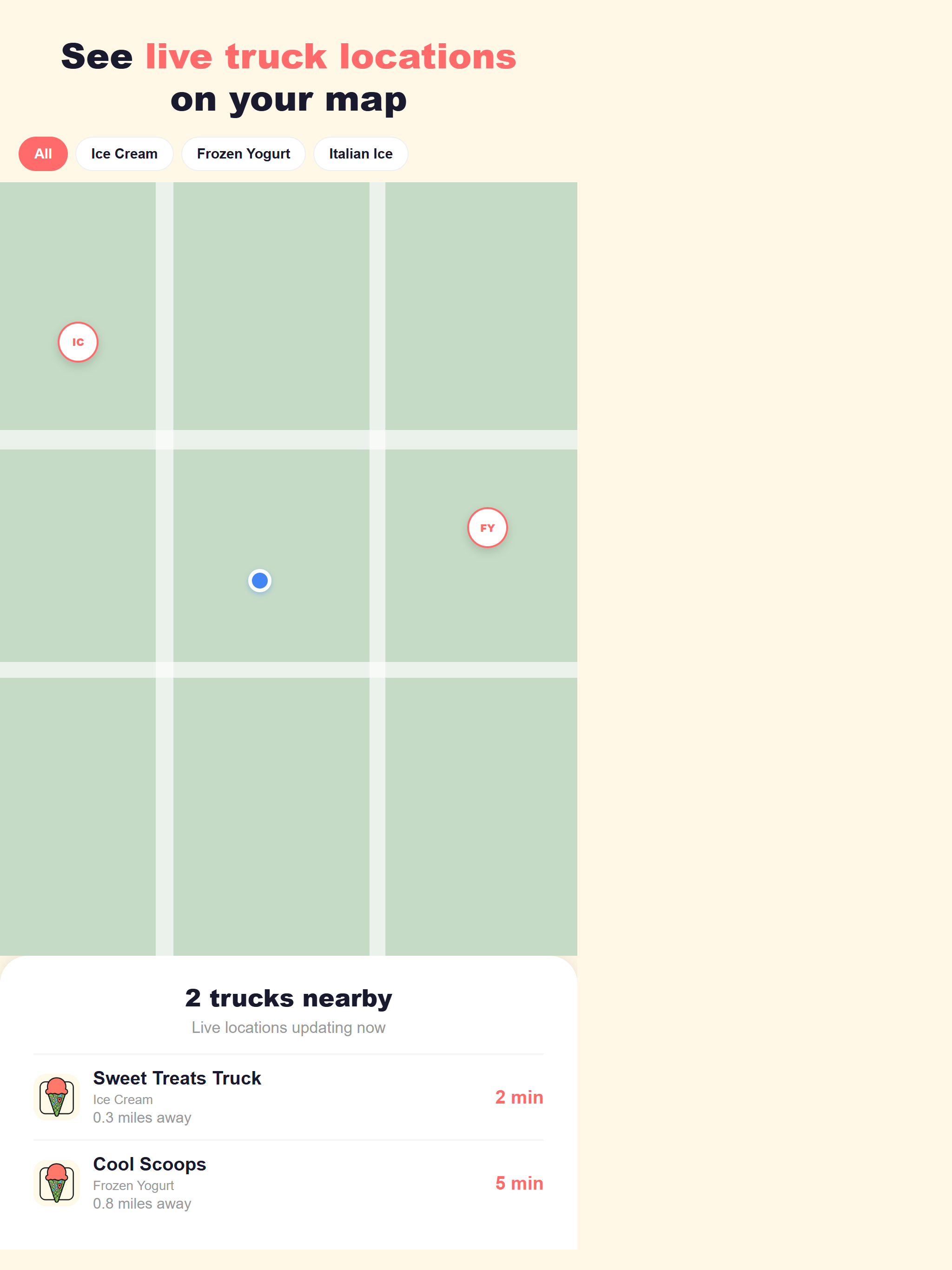 Scoops: Ice Cream Truck Finder screenshot 11