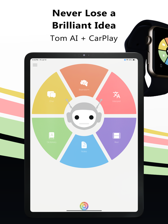 Tom AI iPad screenshot 1 - Lifestyle app