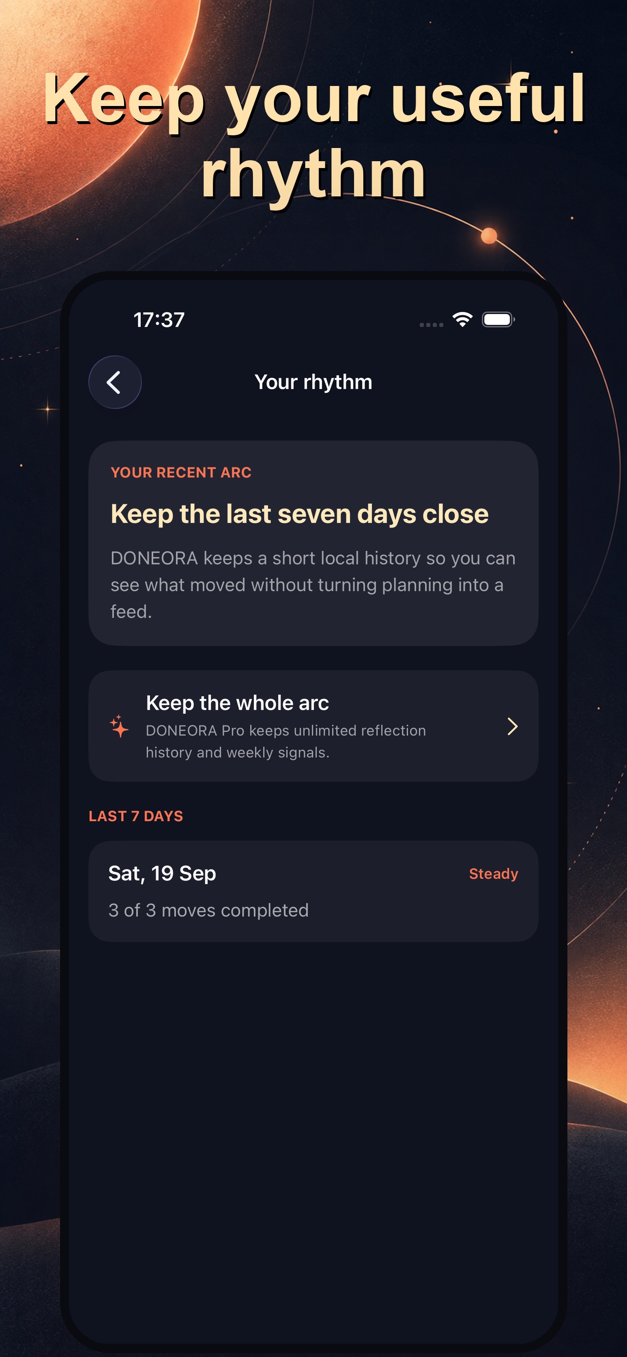 Screenshot 4 of DONEORA: Day Arc Planner