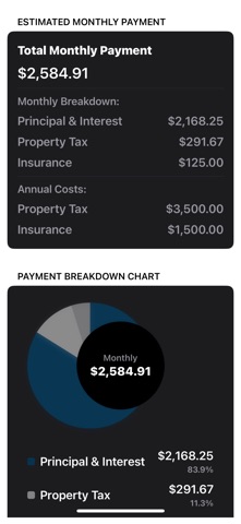 MJW Mortgage Calculator screenshot
