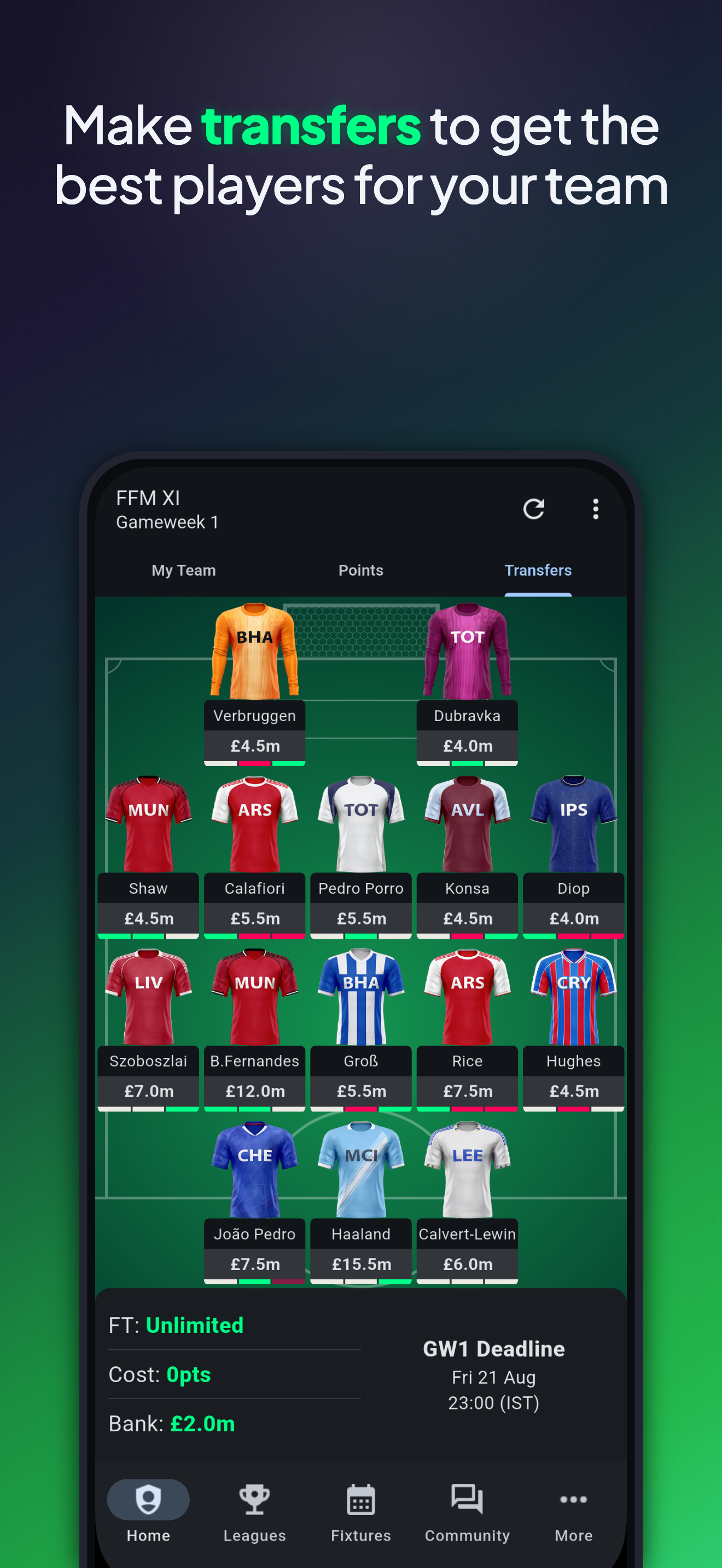 (FPL) Fantasy Football Manager screenshot 2