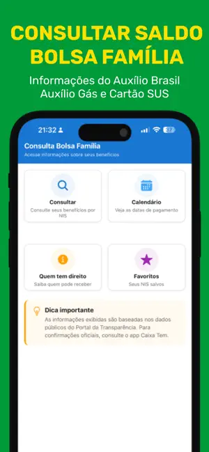 Consulta Bolsa Família 2026 iPhone screenshot 1