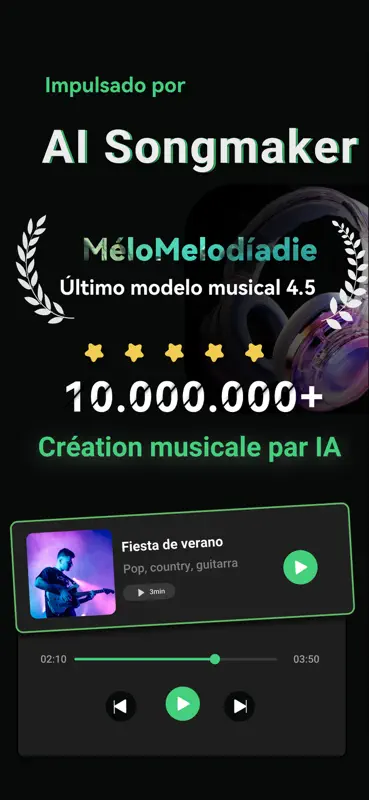Songdio - creador de música AI screenshot 1 of 8