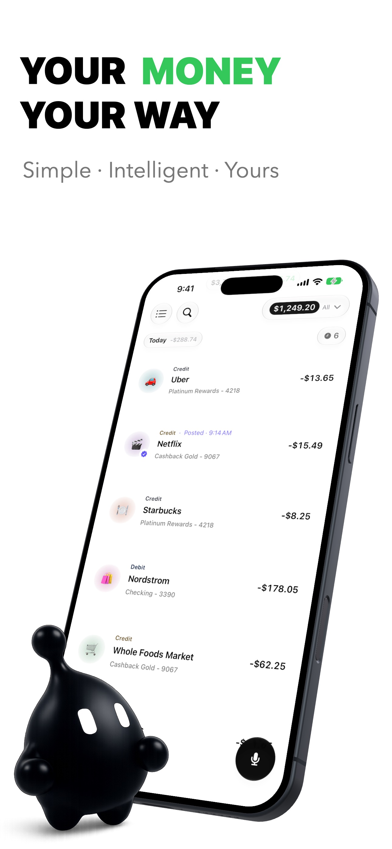 Screenshot 1 of cardMai - AI Expense Tracker