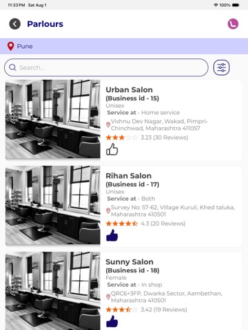 Elegant Prime Salon Software iPad screenshot
