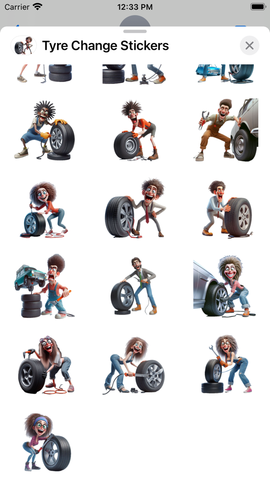 #3. Tyre Change Stickers (iOS) Podle: Paul Scott