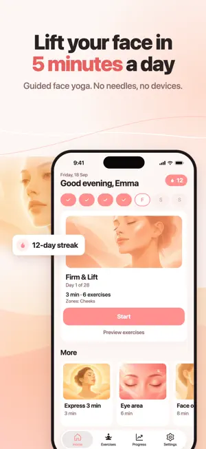 Yoface: Face Yoga & Lifting screenshot 1