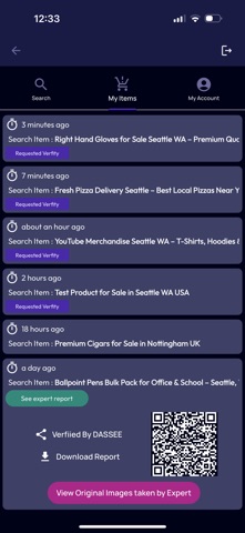 DASSEE Search screenshot