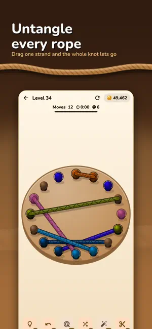 Knotless: Untangle Rope 3D screenshot 1