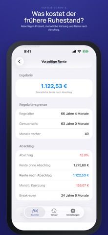 Renten Rechner 2026 iPhone screenshot