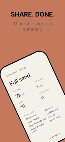 GymNote: Weightlifting Tracker Screenshot 7 of 8