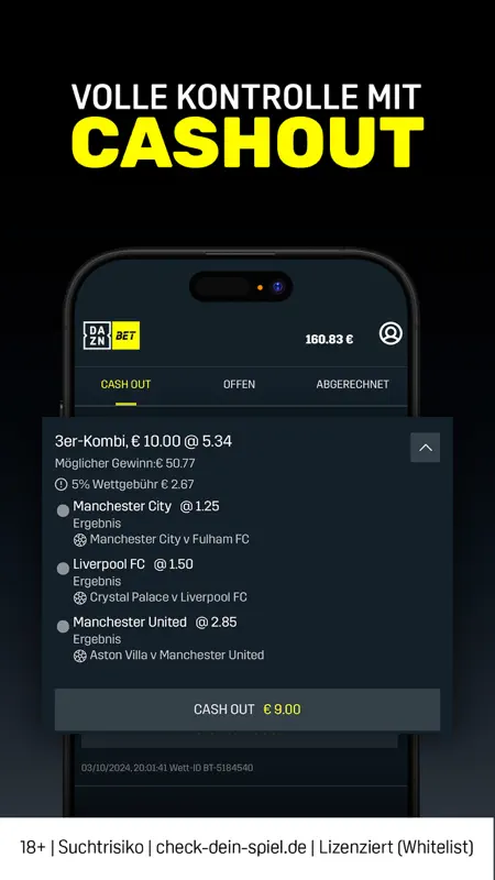 DAZN Bet: Sportwetten Online screenshot 3 of 6