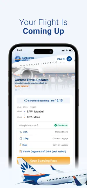 SunExpress Airlines iPhone screenshot 2