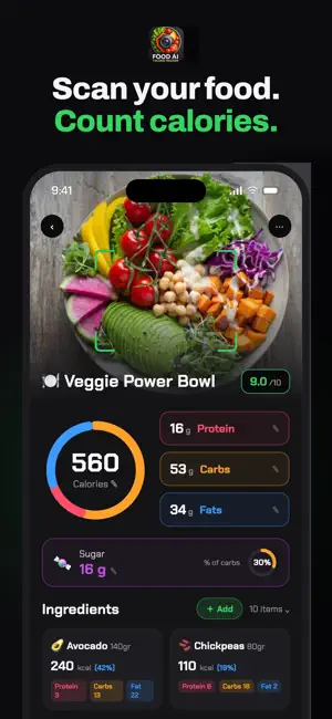 Food AI - Calorie Tracker screenshot 1