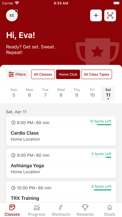 Las Vegas Athletic Clubs Screenshot