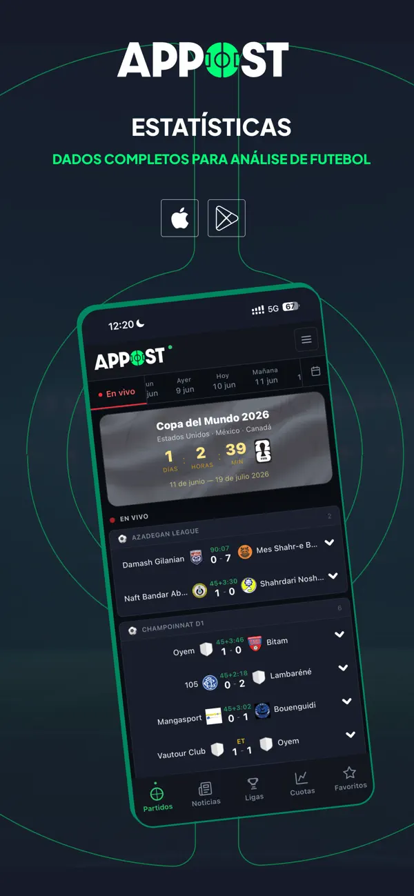 Screenshot #1 pour Appost Futebol ao Vivo