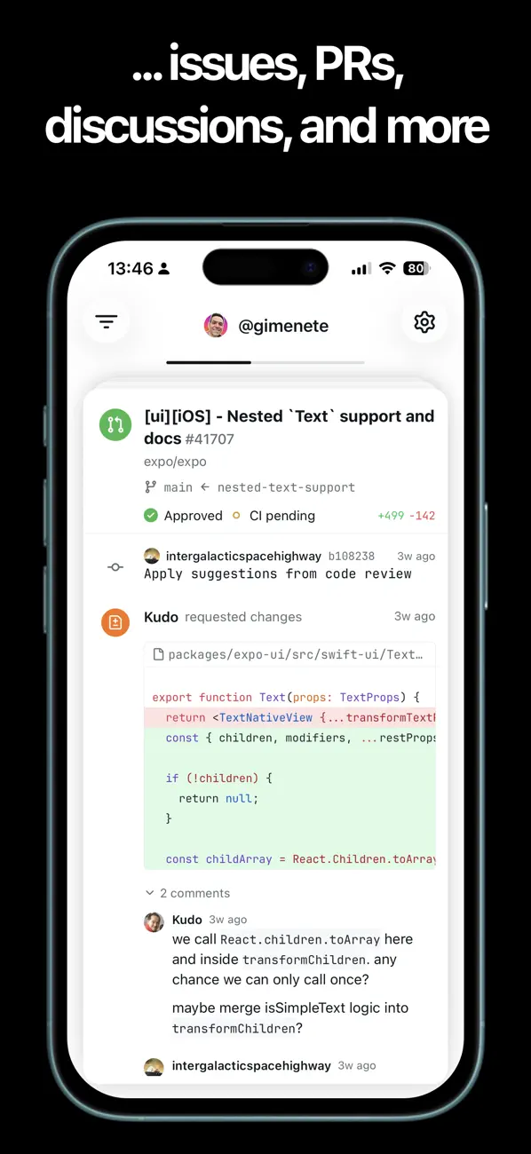 #3. gitswipe (iOS) Av: Alberto Gimeno