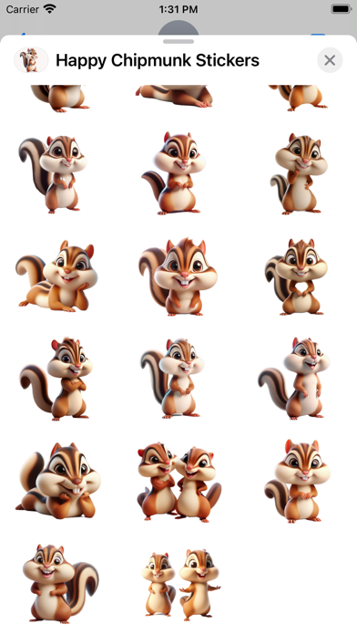 Screenshot #3 pour Happy Chipmunk Stickers