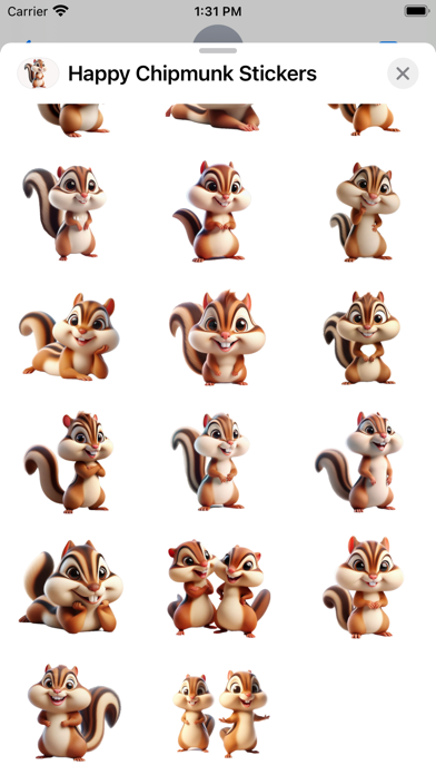 Screenshot 3 of Happy Chipmunk Stickers App