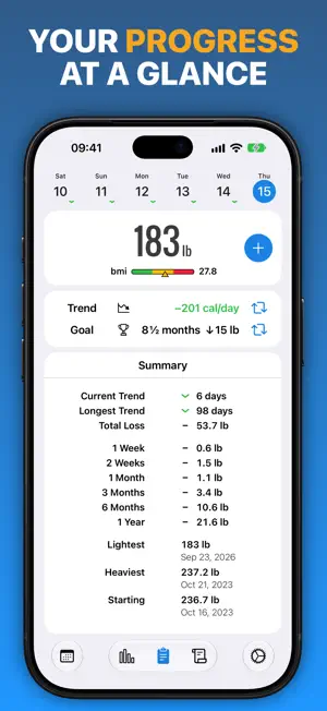 Weight Diary screenshot 2