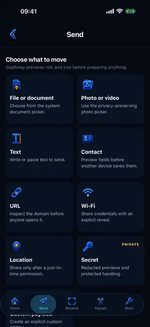 GapRelay: File Transfer screenshot 2