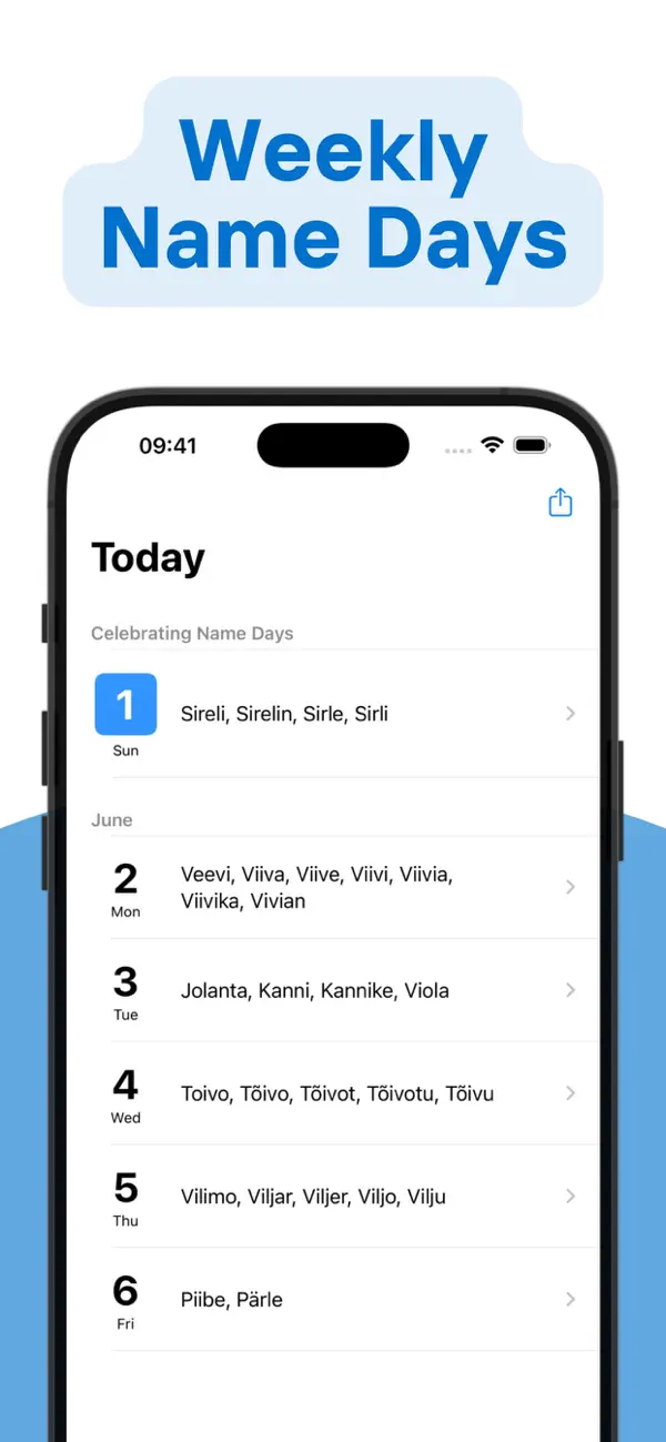 Screenshot #1 pour Estonian Name Days