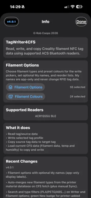 TagWriter4CFS Mobile screenshot 3