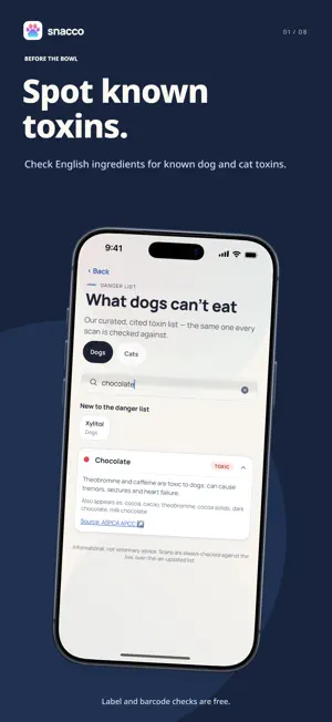 Pet Food Scanner: Snacco screenshot 1
