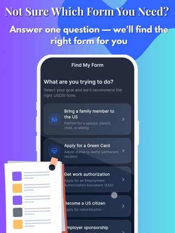 ImmiGuide: USCIS Form Helper iPad screenshot