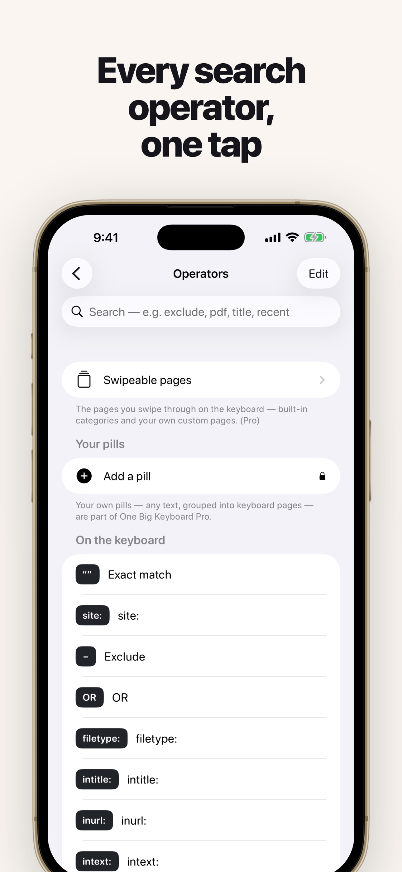 Screenshot 1 of One Big Keyboard: Operators