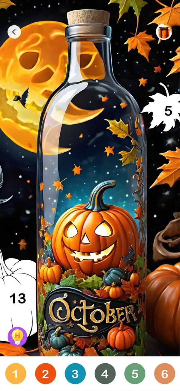Screenshot #3 pour Halloween Coloriage Magique
