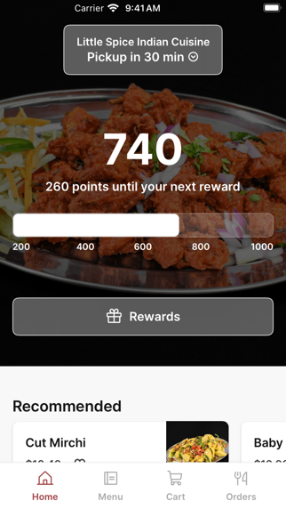 Little Spice Indian Cuisine iPhone screenshot 1 - Food & Drink app