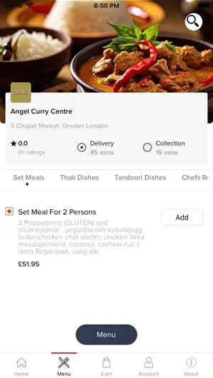 Angel Curry Centre screenshot 2