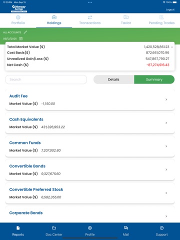 Norway Savings AMG Mobile iPad screenshot