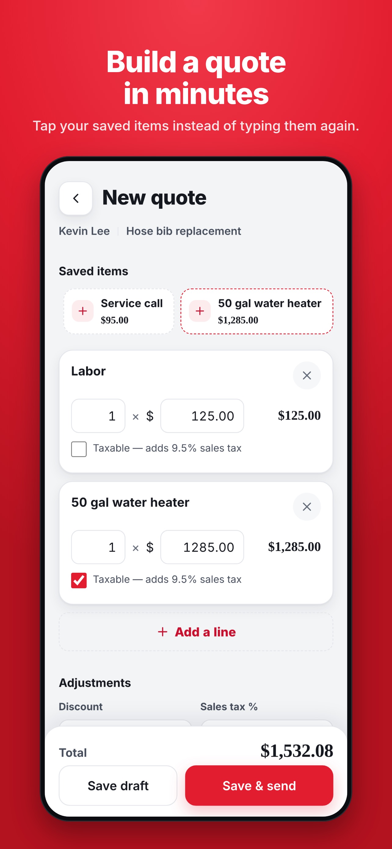 Screenshot 2 of JobSnap Quotes & Invoices