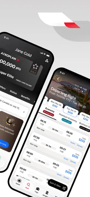 Air Canada + Aeroplan screenshot 2