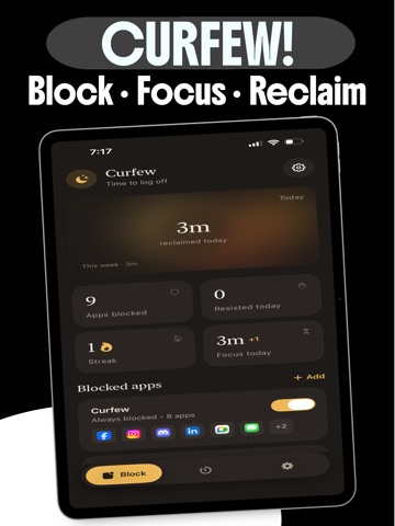 Exit : App Blocker & Focus iPad screenshot