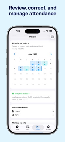 OfficeComply: RTO Tracker iPhone screenshot