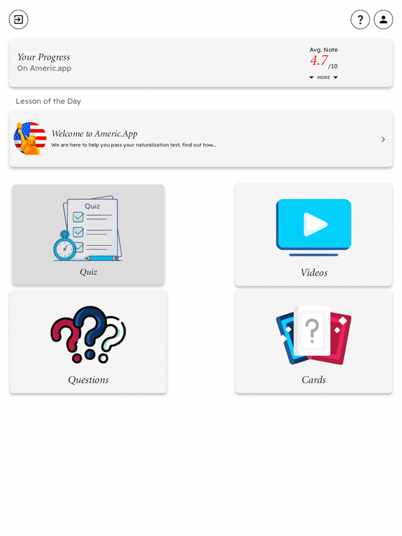 AmericAPP iPad screenshot 1 - Education app