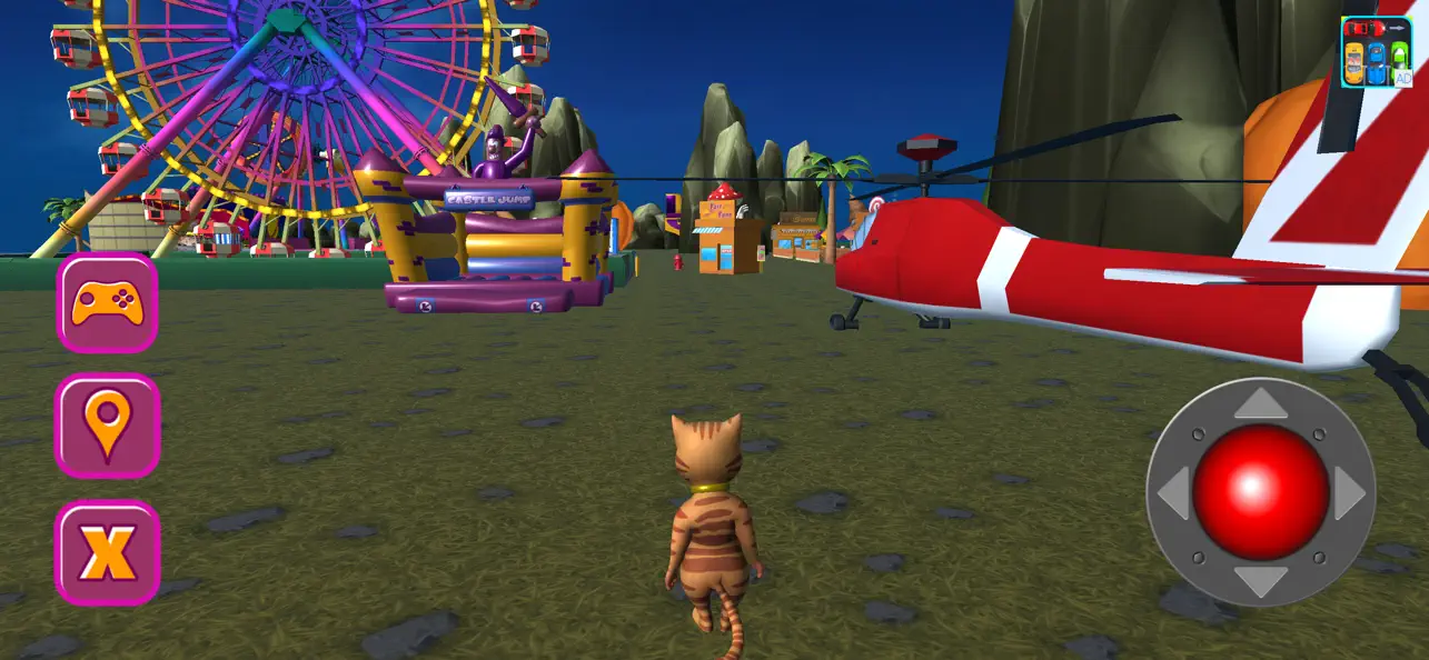 Screenshot #2 pour Halloween Cat Theme Park 3D
