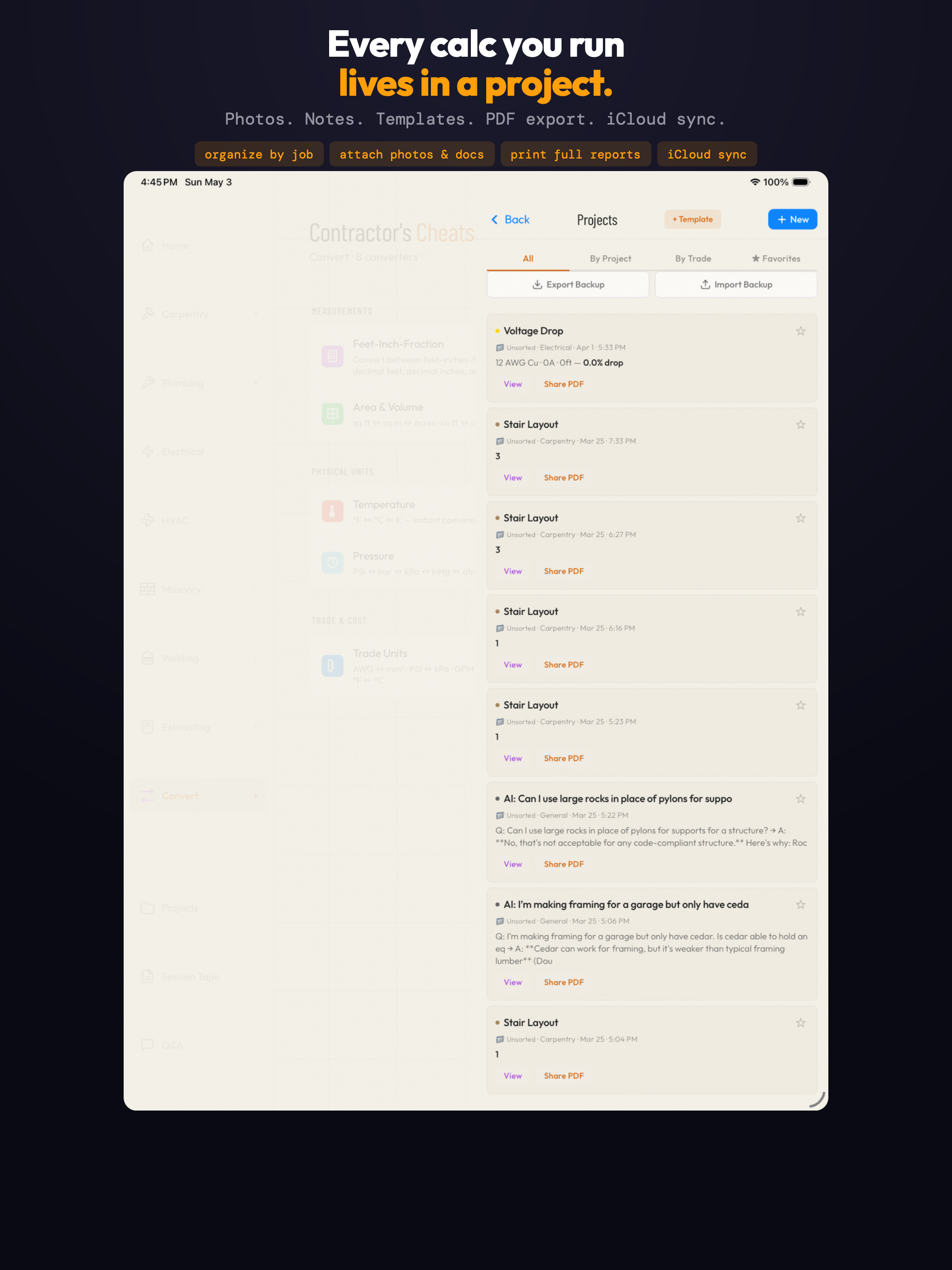 Contractor's Cheatsheet screenshot 5