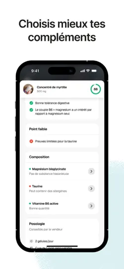 Capture d'écran de WeSupp - Scan Tes Compléments sur iPhone 3
