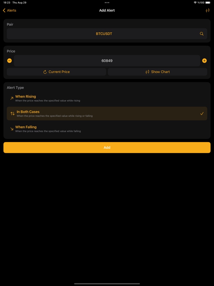 CoinAlert - Crypto Price Alert