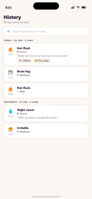Flarewise: Menopause Tracker screenshot 4