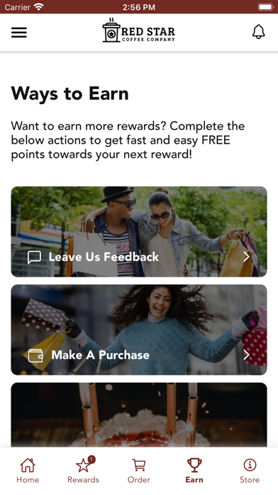 Red Star Coffee Rewards Screenshot