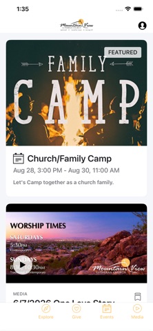 Mountain View Lutheran Church app screenshot